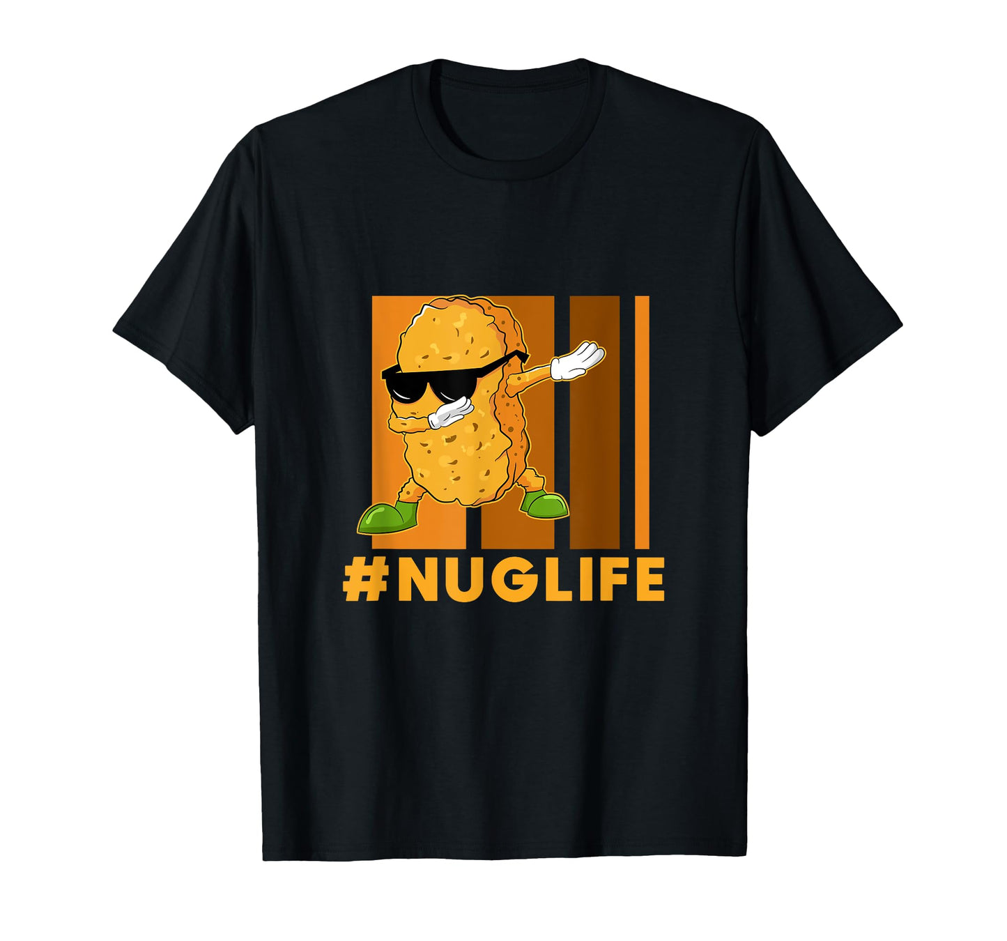Dinosaur Nugget Gift Ideas Chicken Nugget Lover Dabbing Chicken Nugget Nuggie Lover Hashtag Nug Life T-Shirt