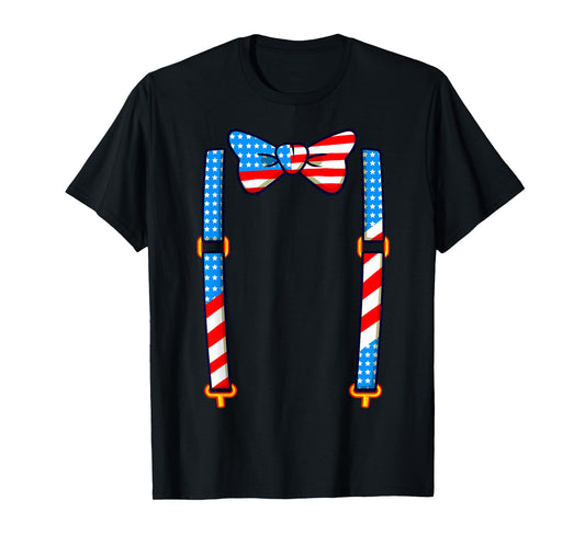 American Tuxedo Costume Funny 4th of July USA Men Women Kids T-Shirt