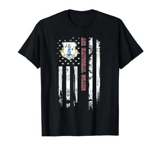 Air National Guard Veteran USA Flag Veterans Day Christmas T-Shirt