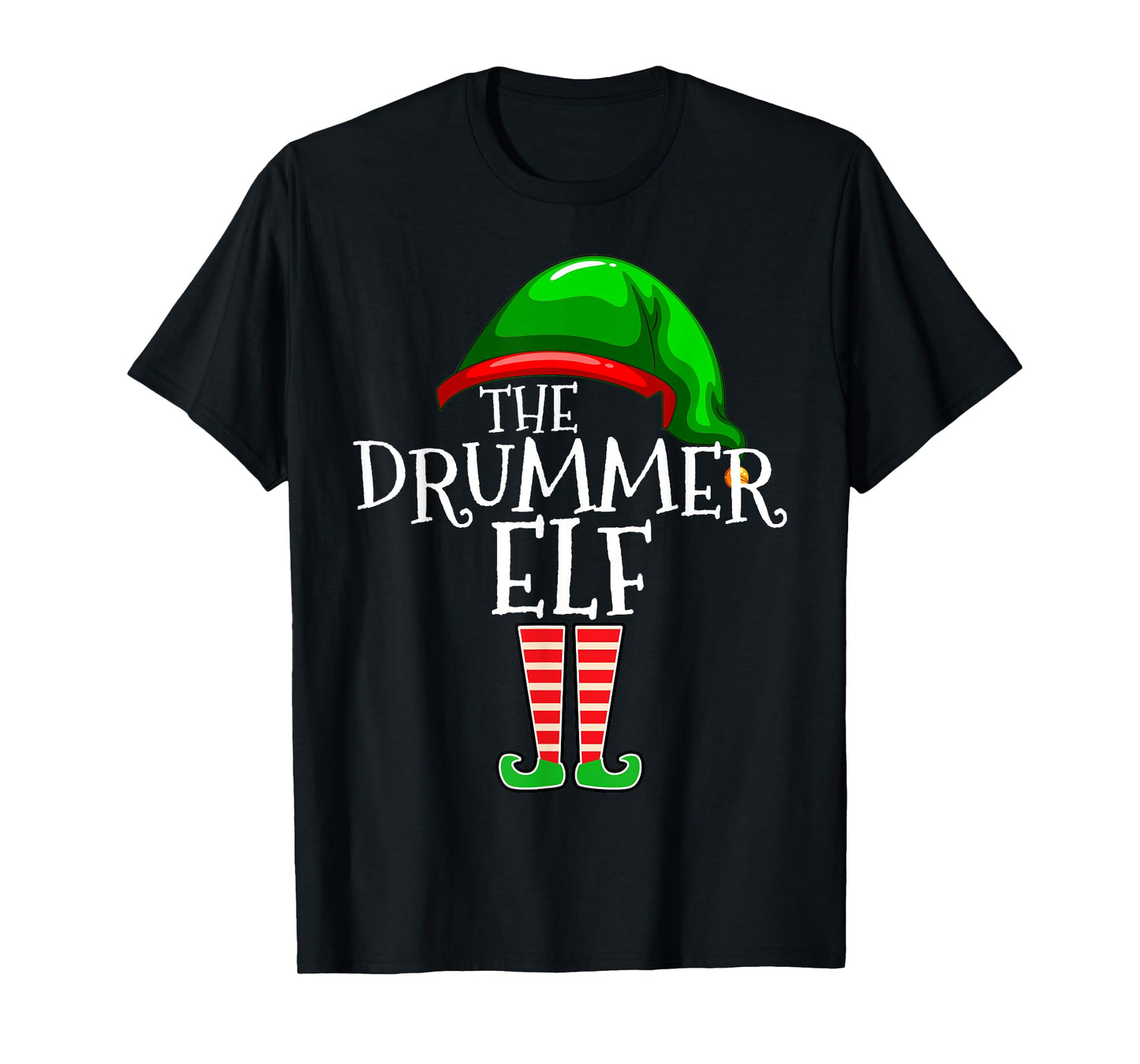 Drummer Elf Group Matching Family Christmas Gift Outfit Drum T-Shirt