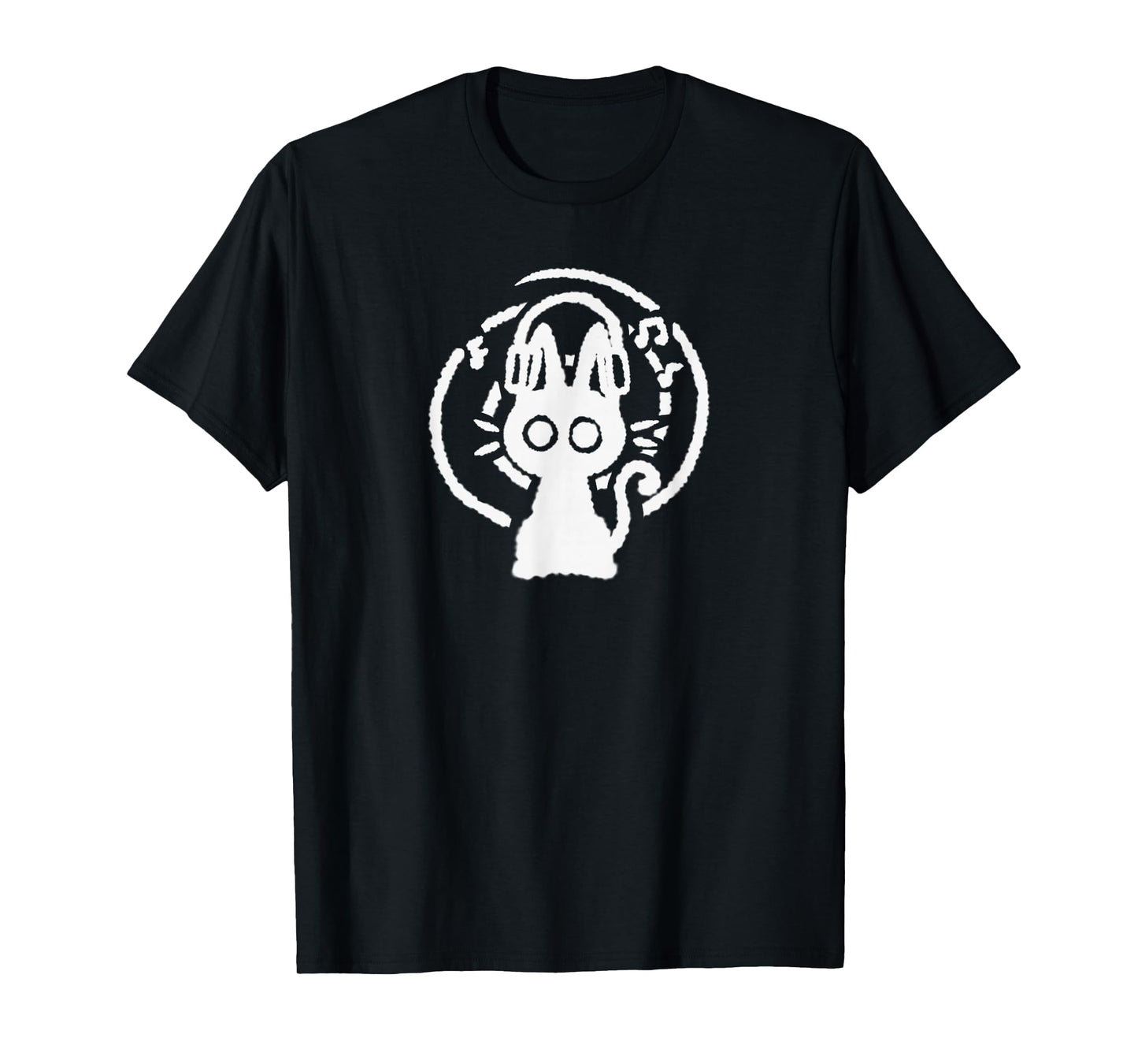 Y2K 90s Funny Cute Cat Kitten Tomcat with Headphone Headset T-Shirt