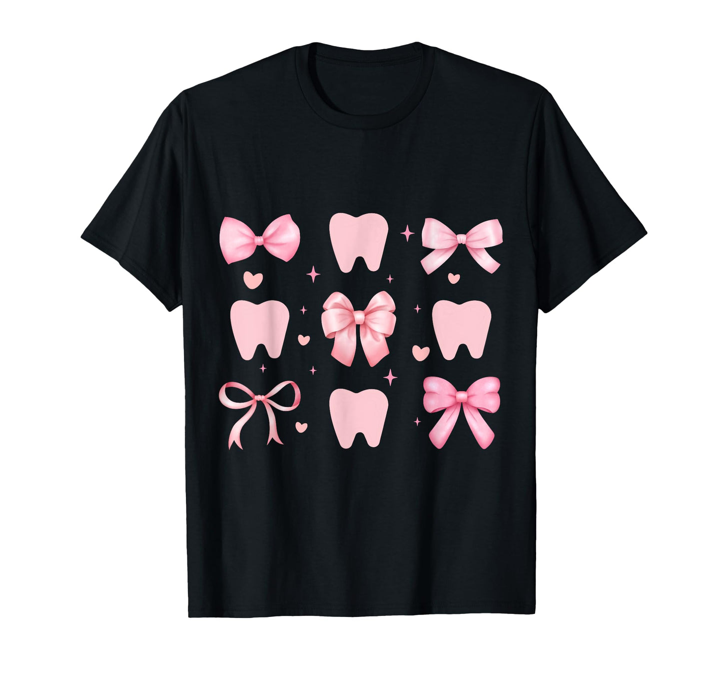 Cute Tooth Dental Assistant Coquette Bow Hygiene Oral RDH T-Shirt
