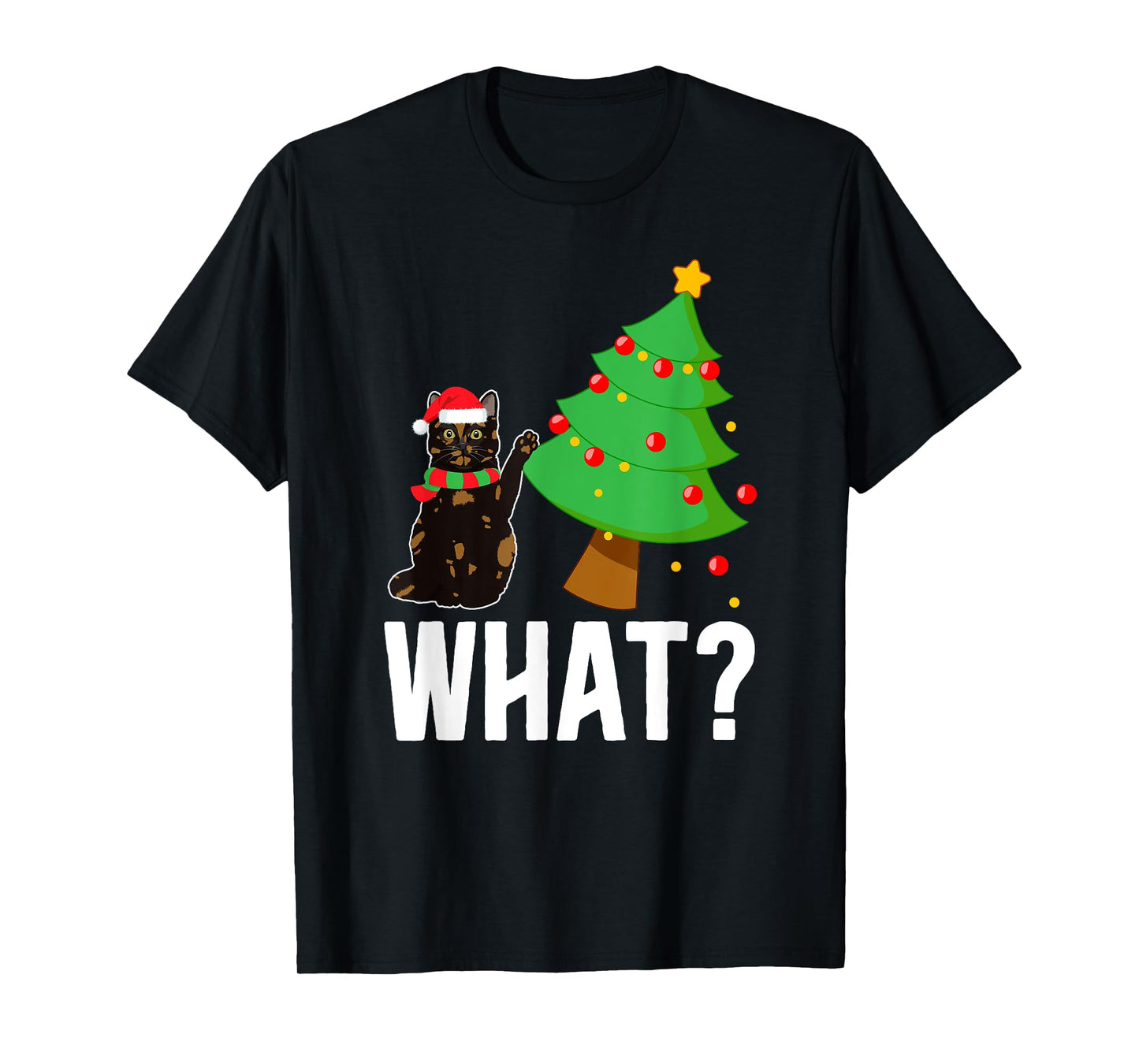 Xmas Tortie Cat Christmas Funny Unisex-Kids Tortoiseshell Cat Xmas Party T-Shirt