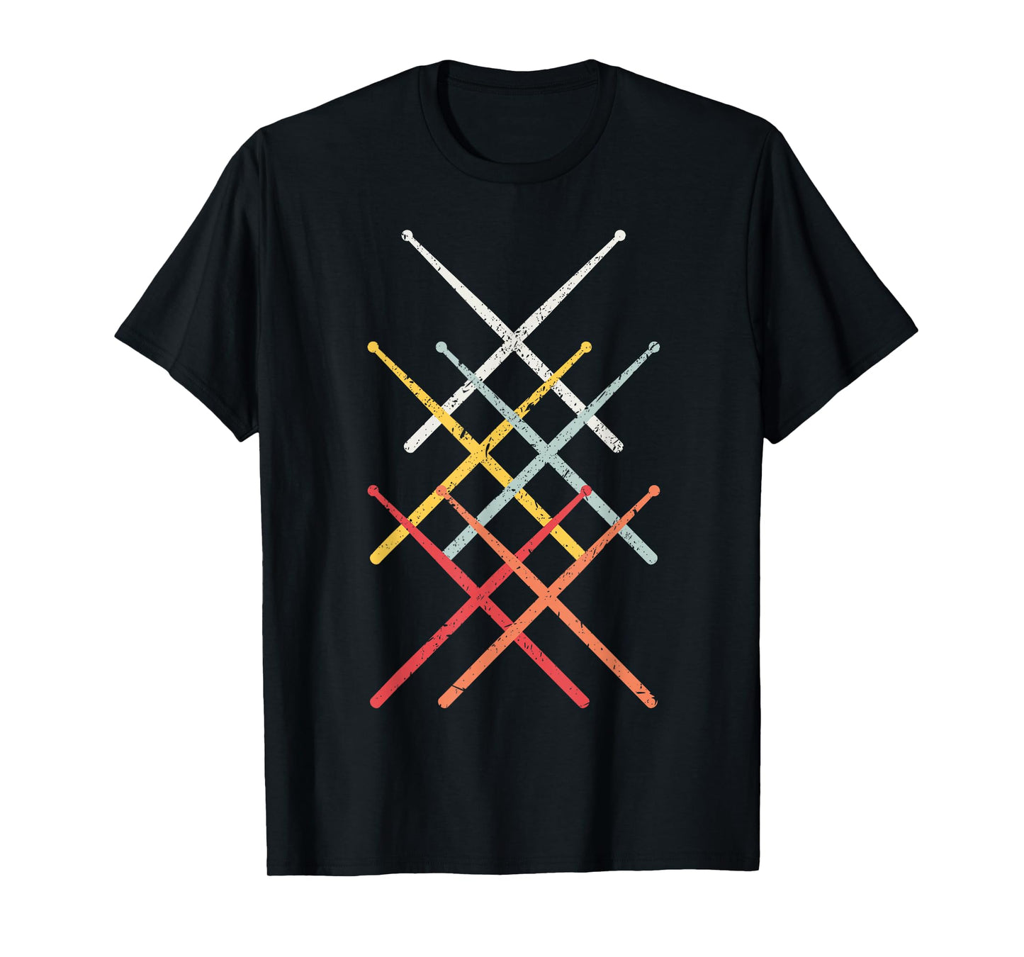 Vintage Drummer T-Shirt - Retro Drum Sticks Shirt Gift T-Shirt