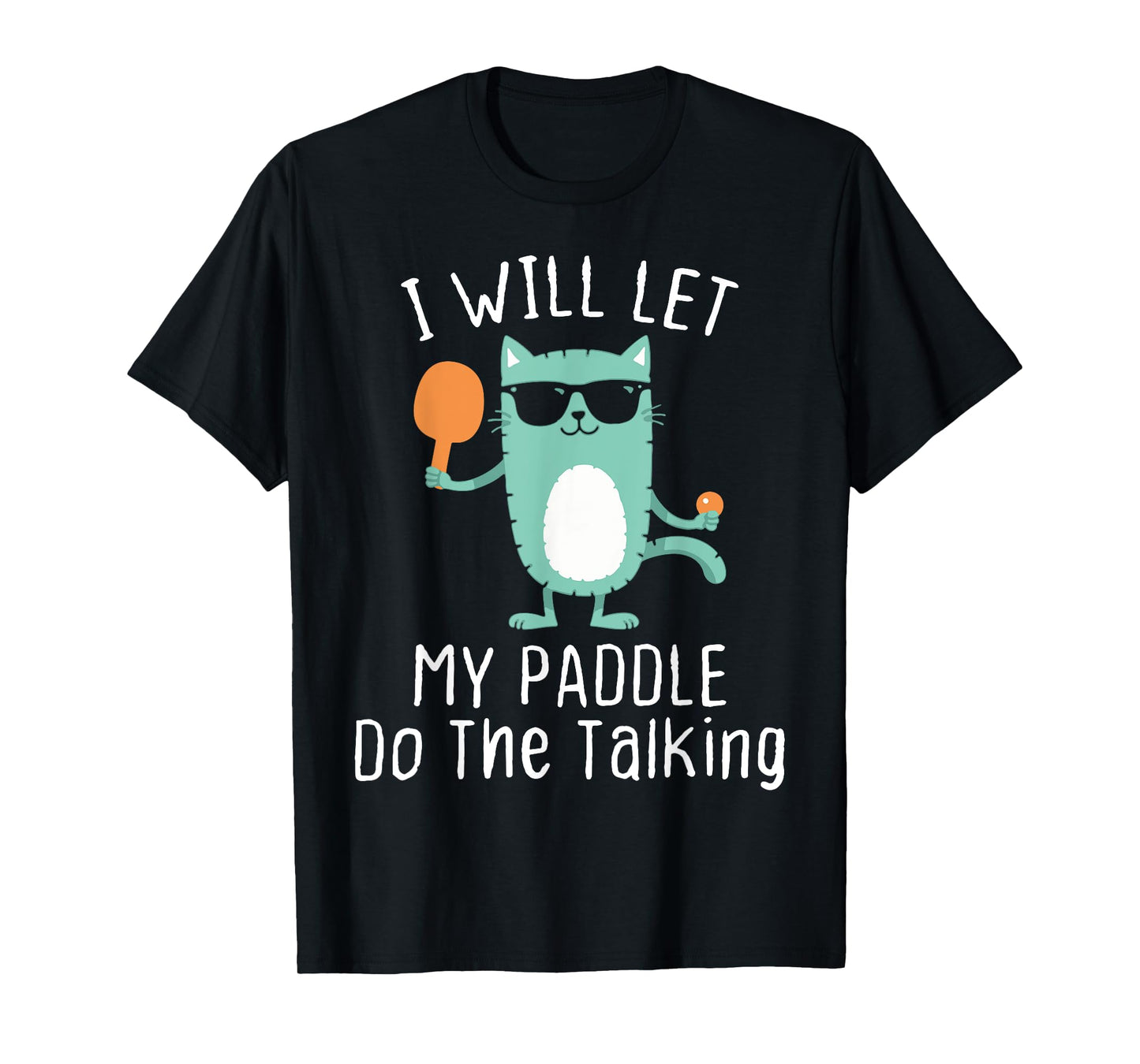 Cat Ping Pong Player - Paddle Game Sports Tournament Lover T-Shirt