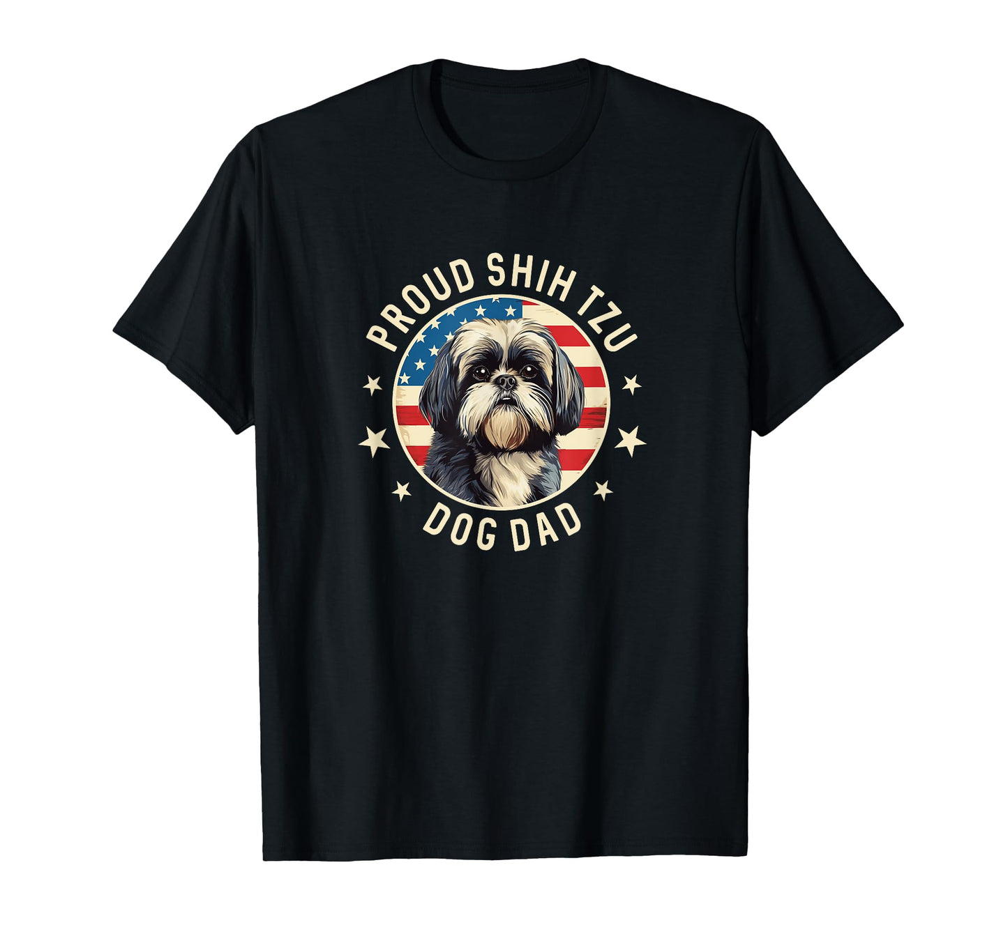 Shih Tzu Gifts For Men, Proud Shitzu Dog Dad T-Shirt