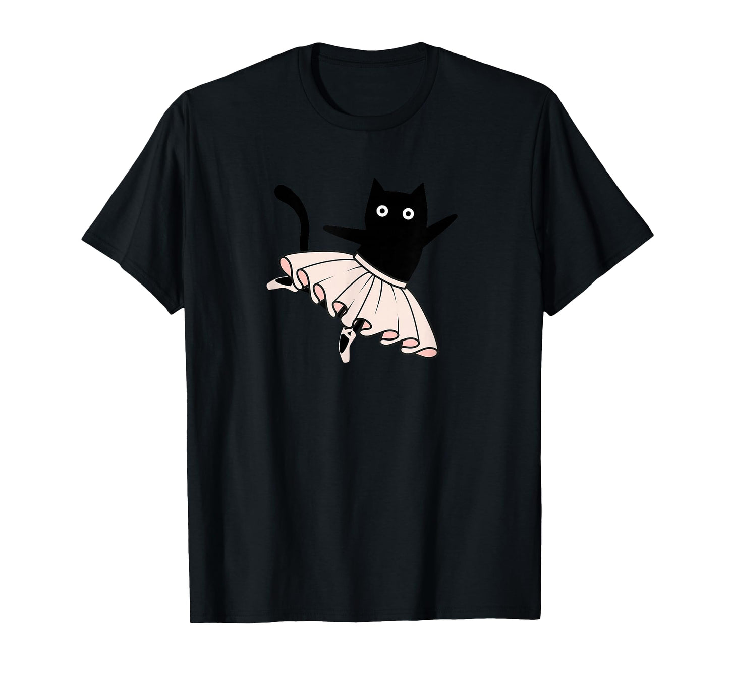 Rahmonty Designs Ballet Cat Lover Dance Recital Funny Black Cat Ballet T-Shirt