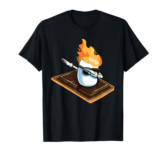 Dabbing Marshmallow Funny Smores Camping Dab Camper Gifts T-Shirt