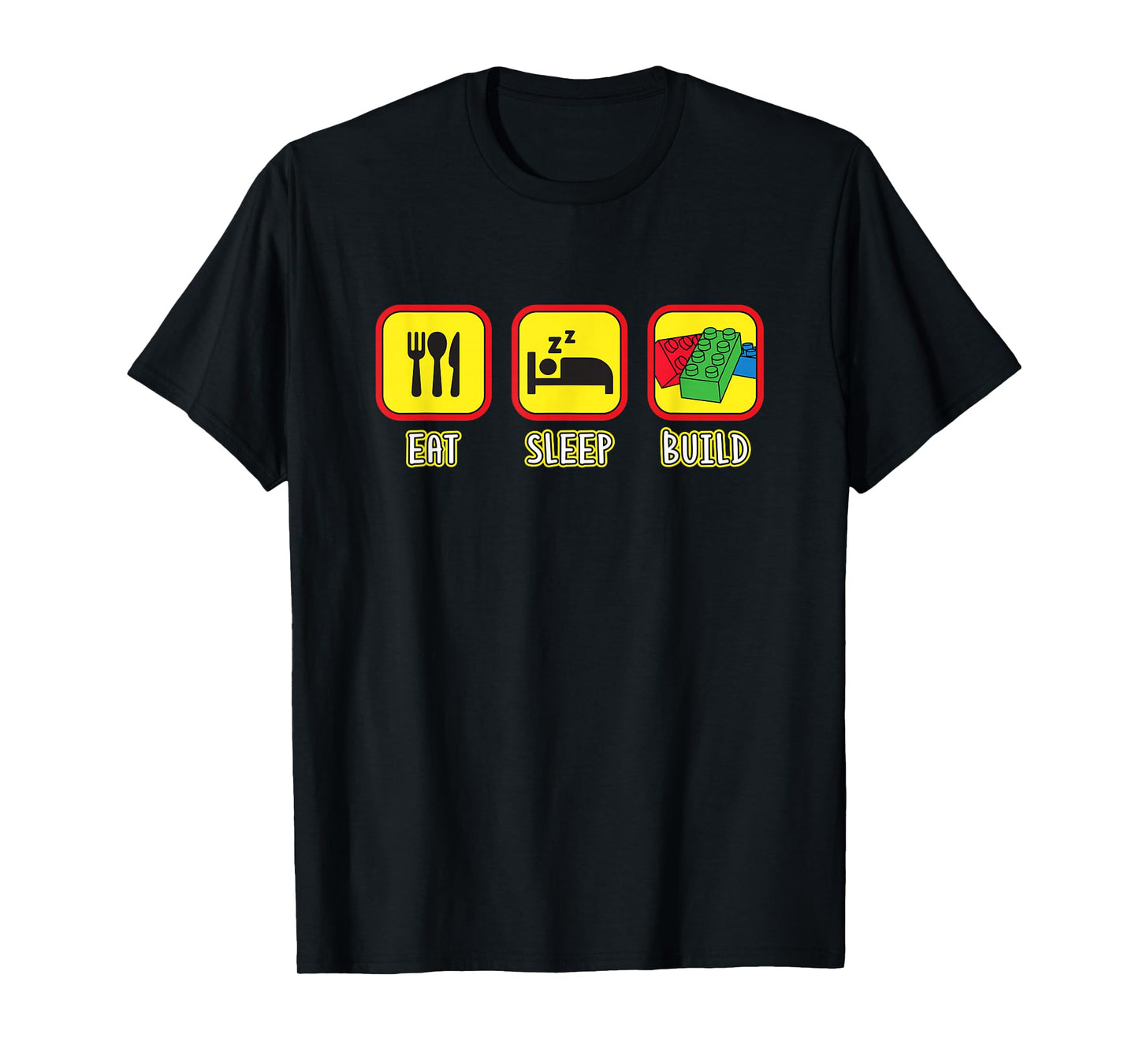 Eat Sleep Build Toy Brick T-Shirt