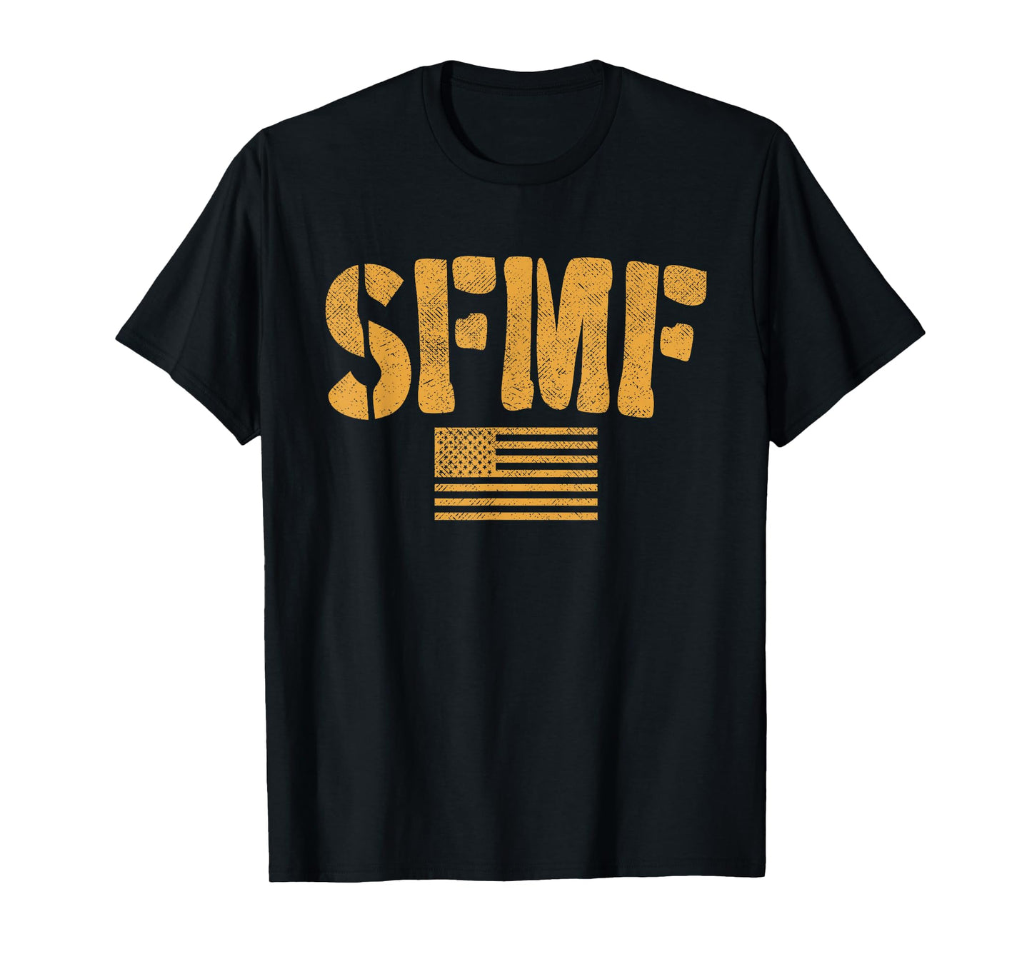 SFMF | Vintage American Flag & Military Veteran Saying T-Shirt