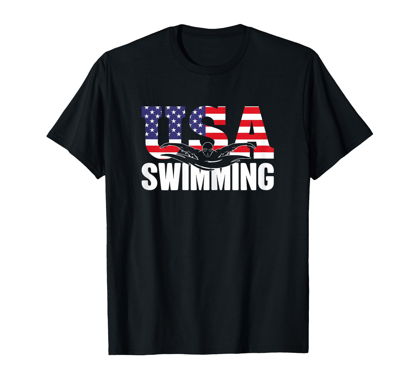 Swimming - US American Flag - Water, Swimmer & Swim T-Shirt