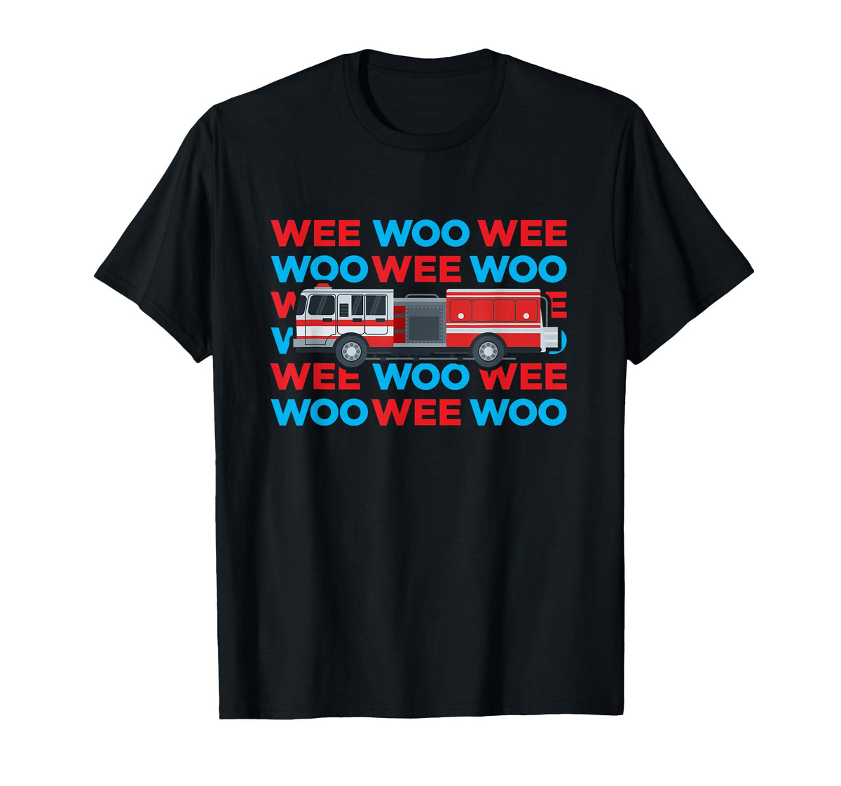 Fire Truck Engine Firefighter for Kids Wee Woo Emergency T-Shirt