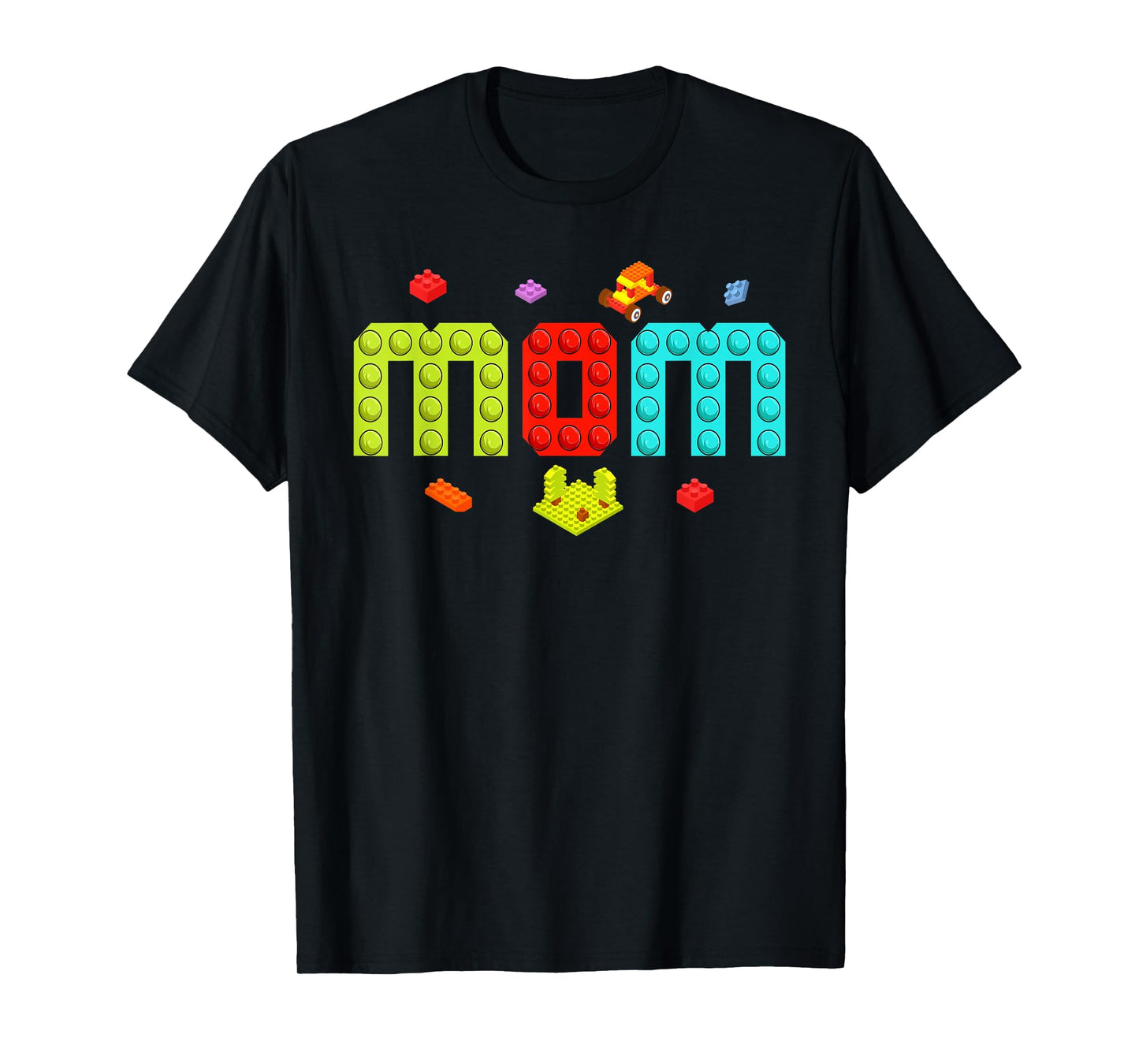 Mom Master Builder Building Bricks Blocks Family Set Parents T-Shirt