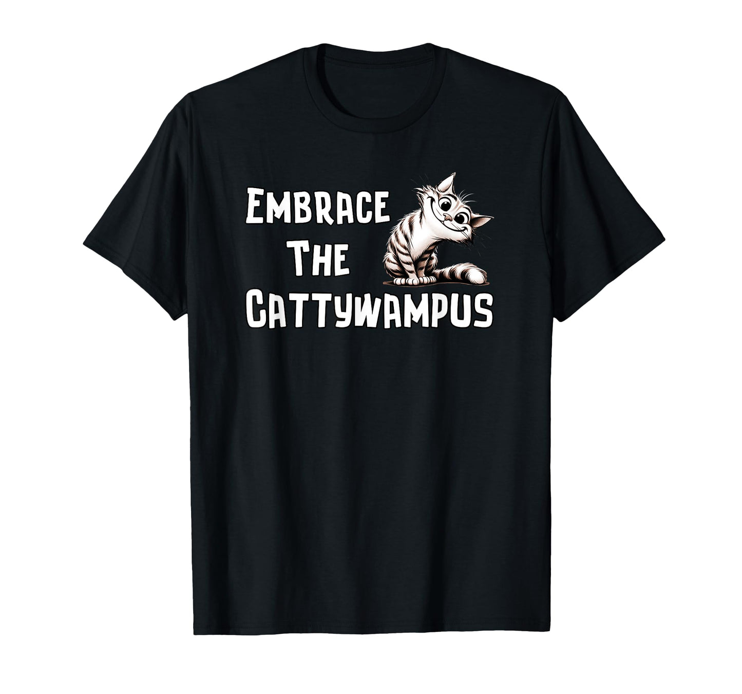 Whimsical Embrace The Cattywampus Quirky Cat Funny T-Shirt