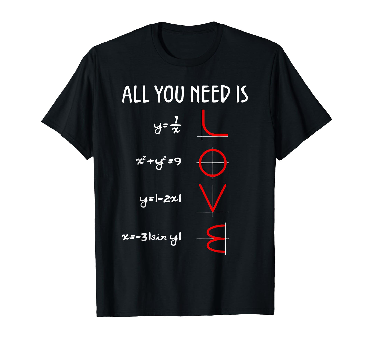All You Need is Love Math Vertical T-Shirt