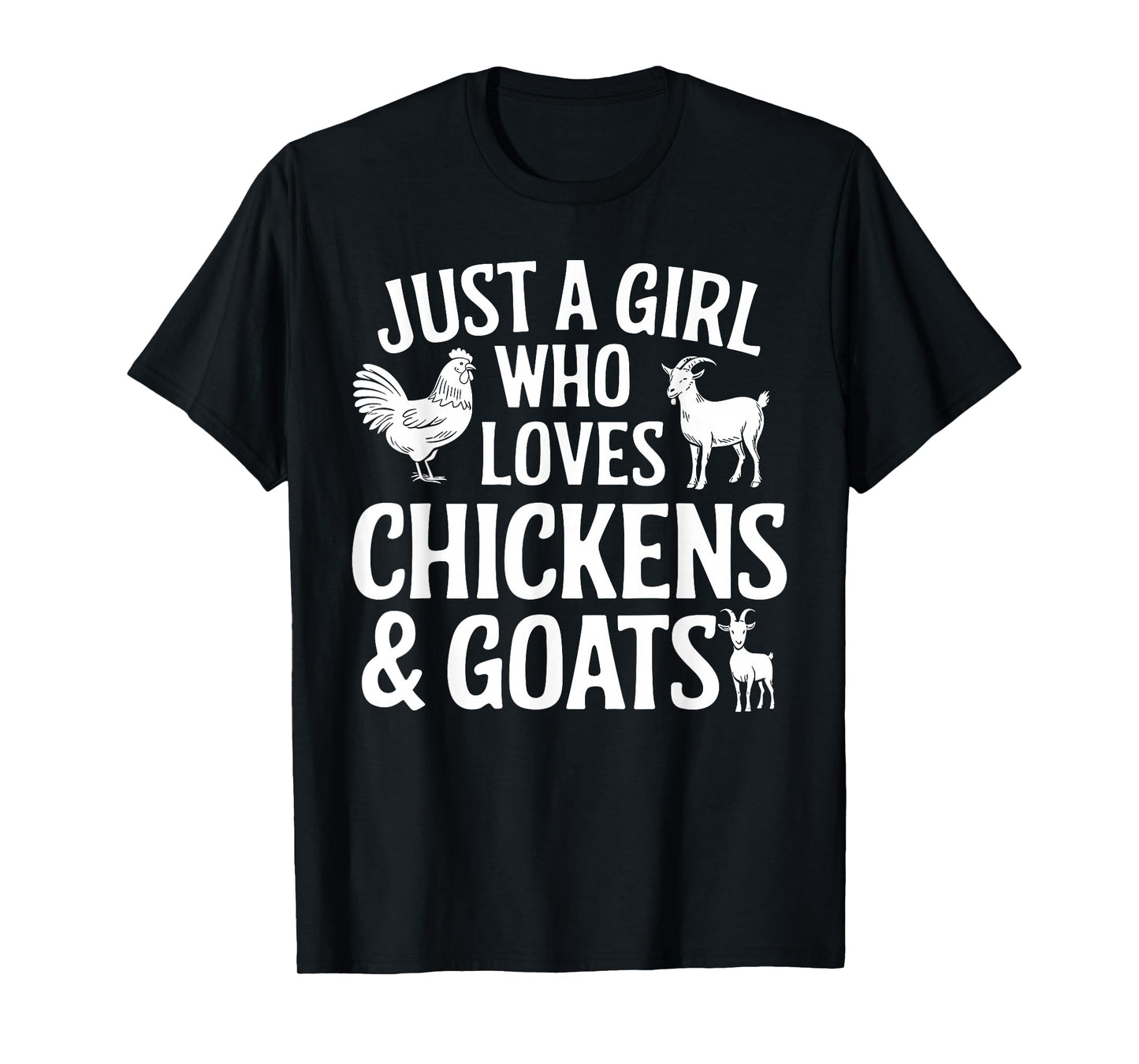 Cool Goat Design for Girls Women Animal Farming Goat Lover T-Shirt
