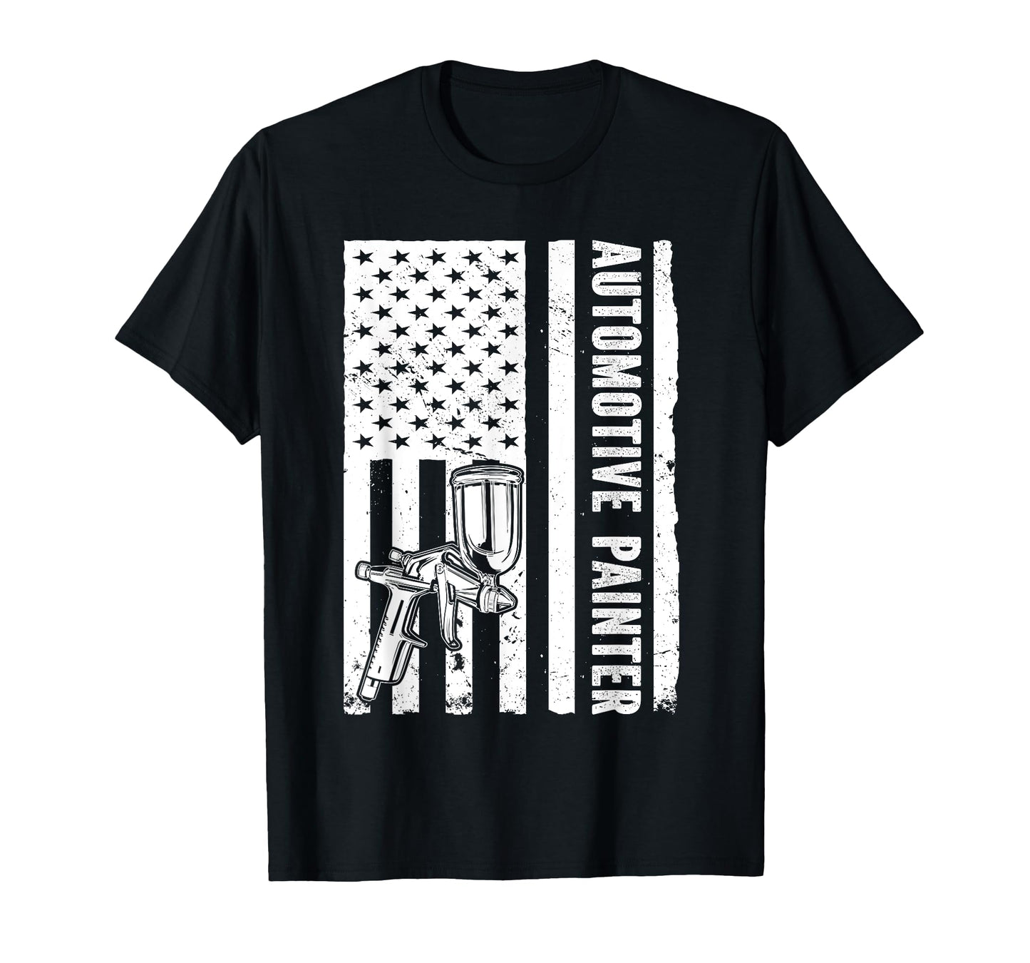 Auto Body Painter USA Flag Automotive Painter T-Shirt