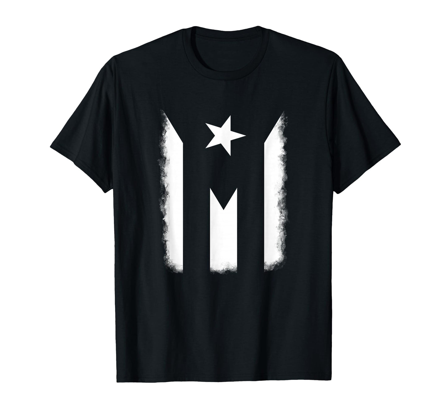 Black and White Puerto Rican Vintage Puerto Rico PR Flag T-Shirt