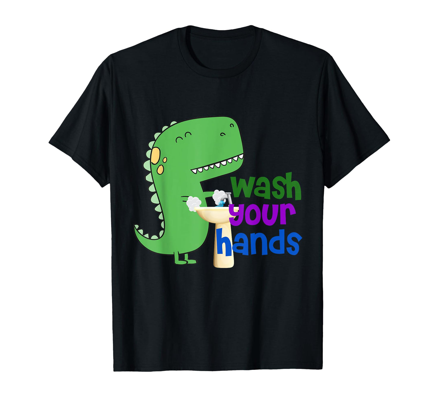 Cute Dino T-Rex Wash Your Hands T-Shirt