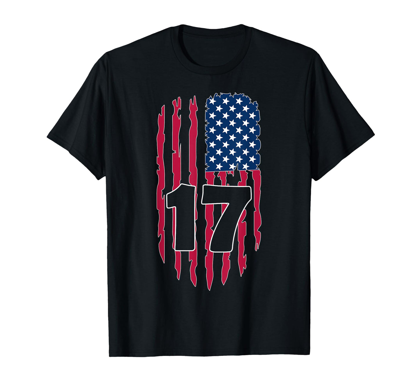 USA NUMBER 17 YEARS OLD BOY 17TH BIRTHDAY T-Shirt