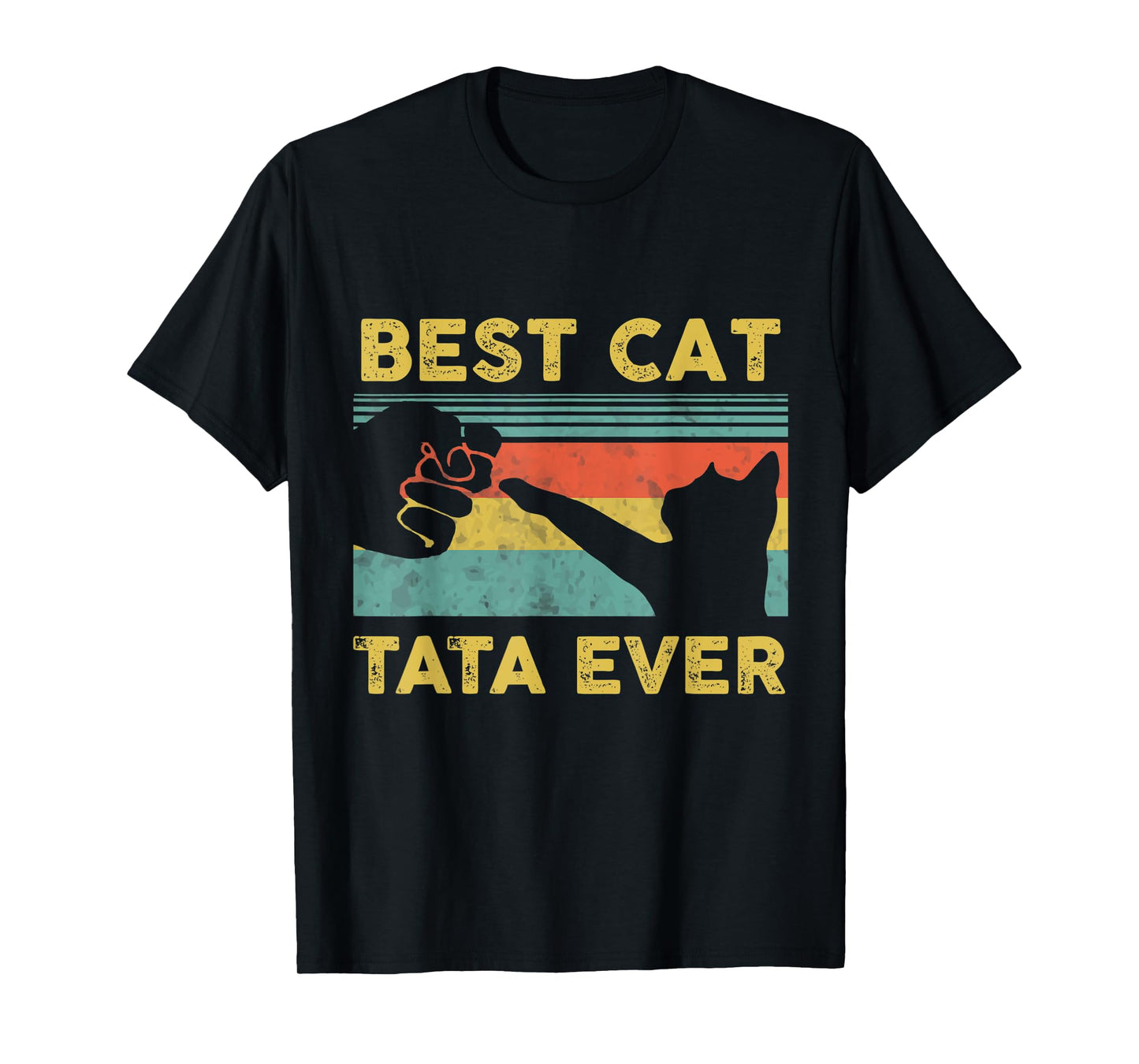 Best Cat Tata Ever Vintage Cats Happy Father's Day T-Shirt