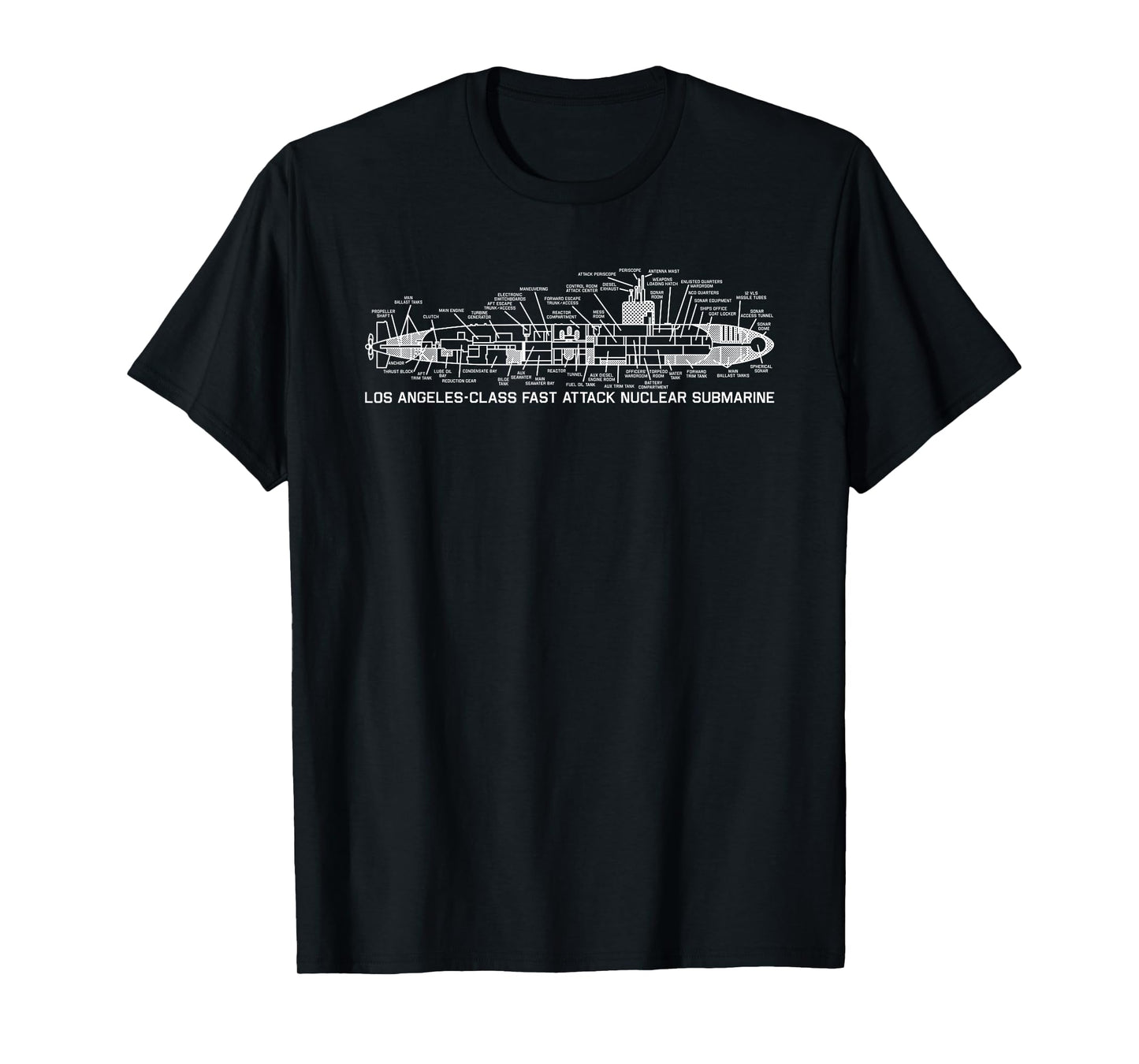 USS Miami SSN-755 Submarine Blueprint Infographic Schematics T-Shirt