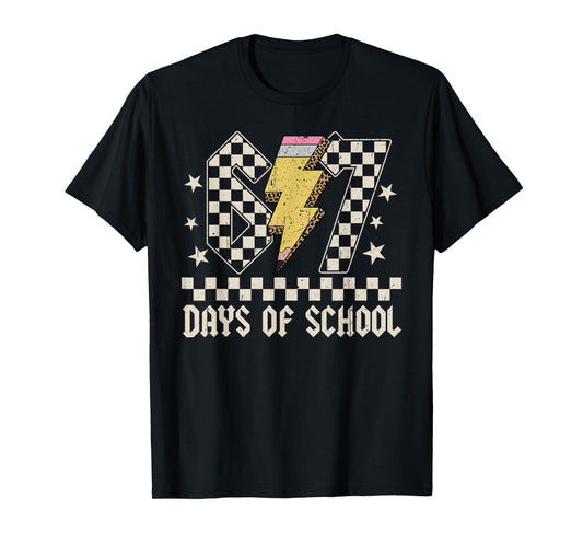 67 Days of School Meme Slang ABCD Rock Boys Girls Teachers T-Shirt