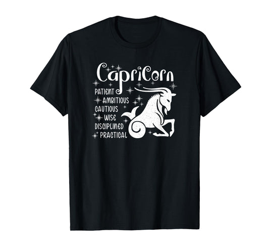 Capricorn Personality Traits – Cute Zodiac Astrology T-Shirt