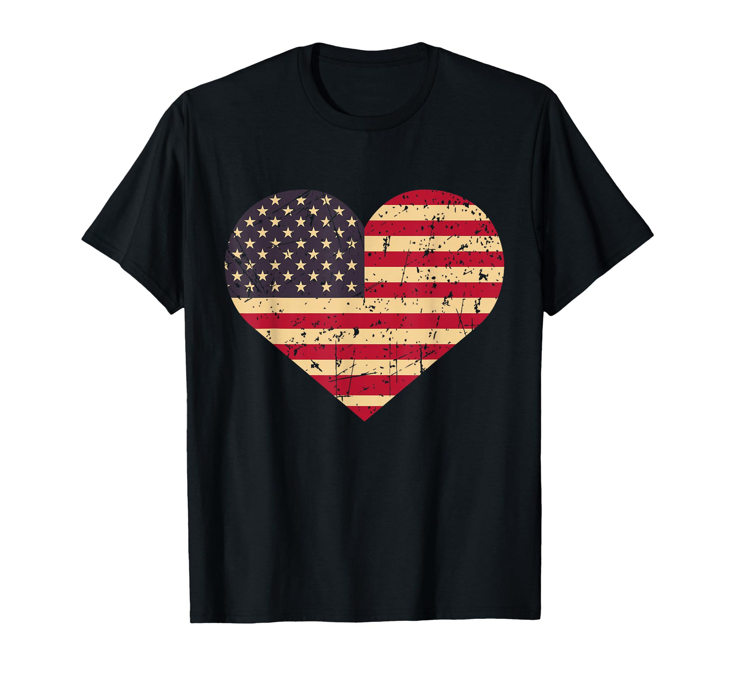 USA Heart United States of America American Flag July 4th T-Shirt
