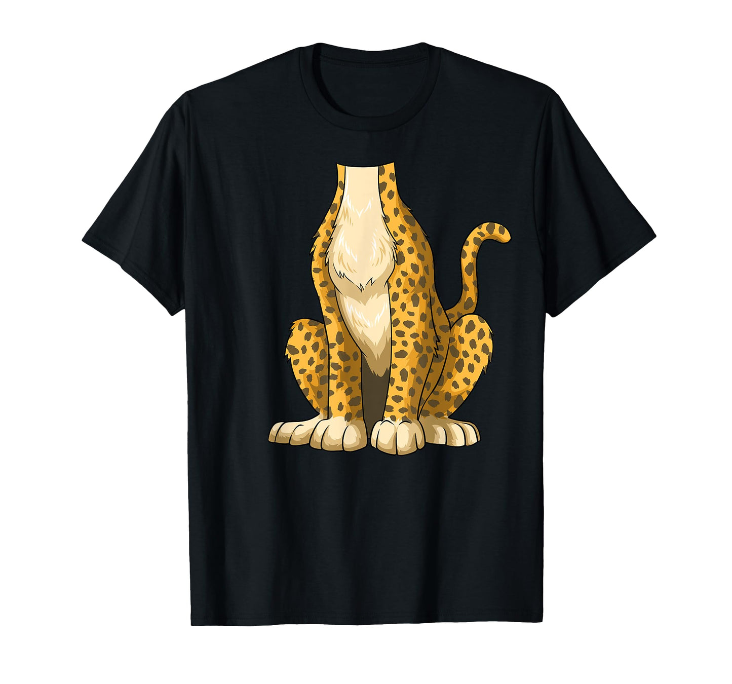 Easy Cheetah Costume Cheetah Body Headless Cheetah Costume T-Shirt