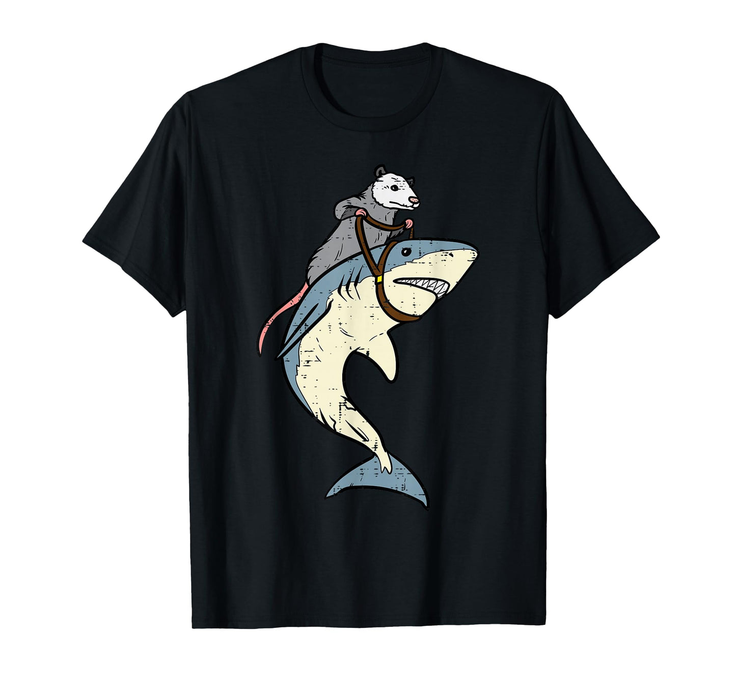 Opossum Riding Shark Fun Possum Men Boys Kids Toddler Youth T-Shirt