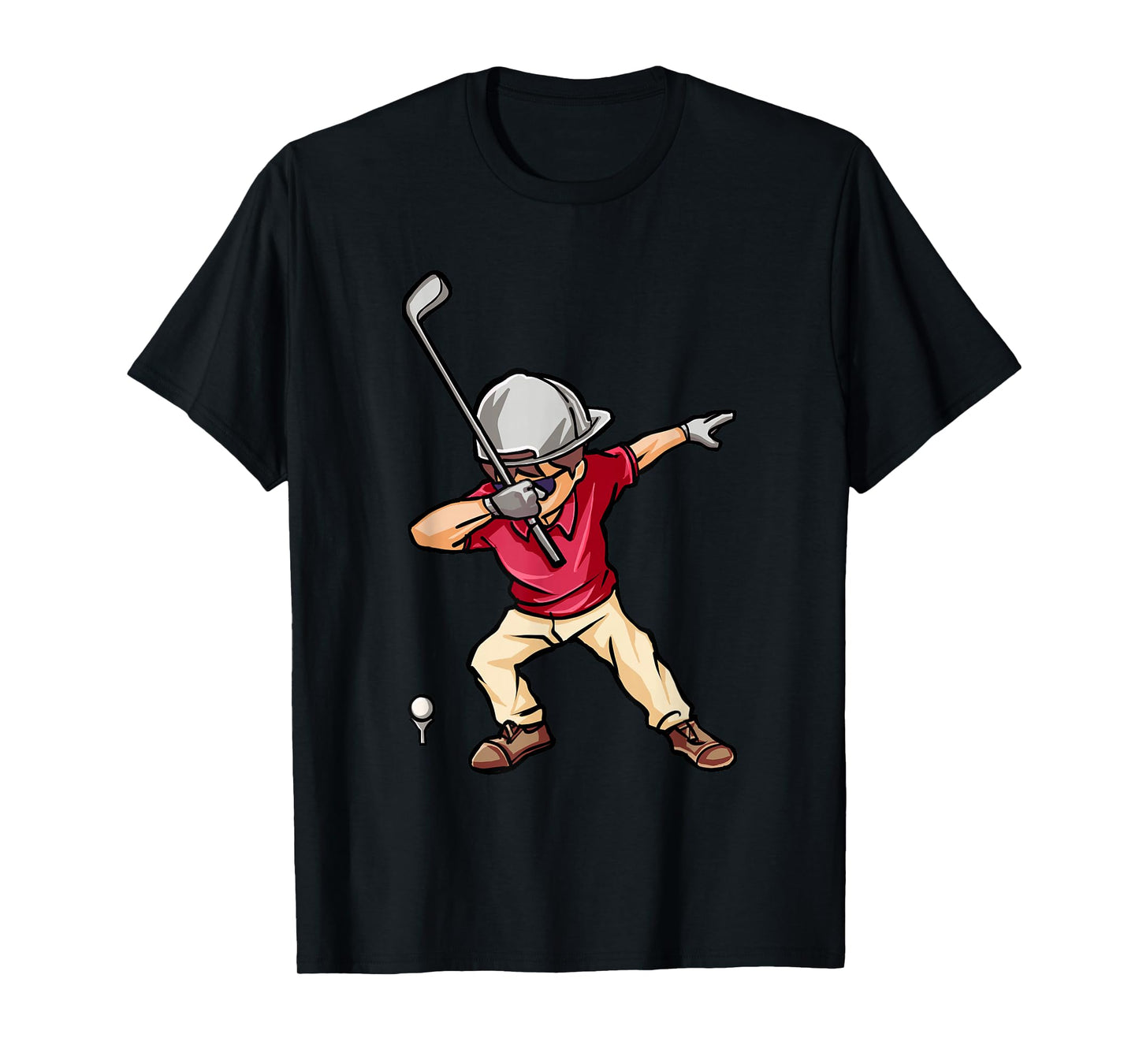 Dabbing Golf Player Golfer Golfing Funny Kids Boys Dab Dance T-Shirt