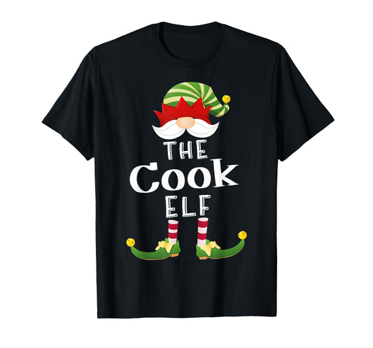 Cook Elf Group Christmas Funny Pajama Party T-Shirt