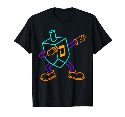 Hanukkah Dabbing Dreidel Dab Jewish Menorah Toddler Kid Boys T-Shirt