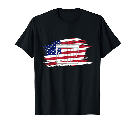 Pedal Steel Guitarist American Flag Pedal Steel Guitar T-Shirt