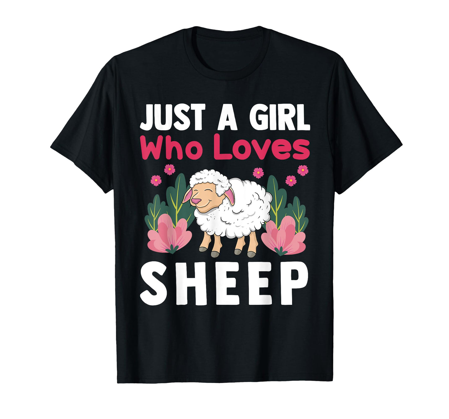 Cute Sheep Art For Sheep Lover Women Girls Kids Farm Animal T-Shirt