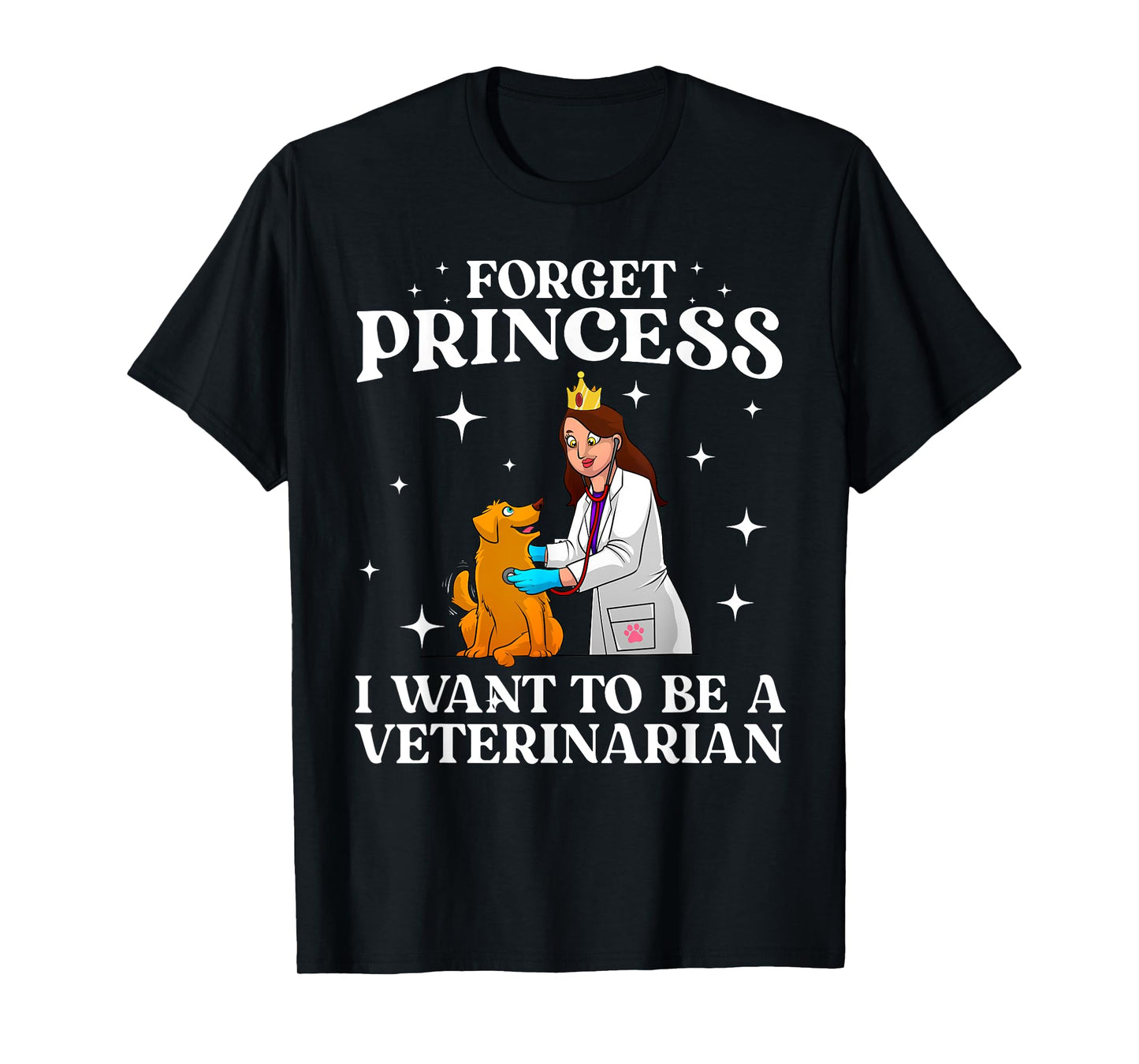 Cool Veterinarian Art For Women Girls Kids Vet Tech Student T-Shirt