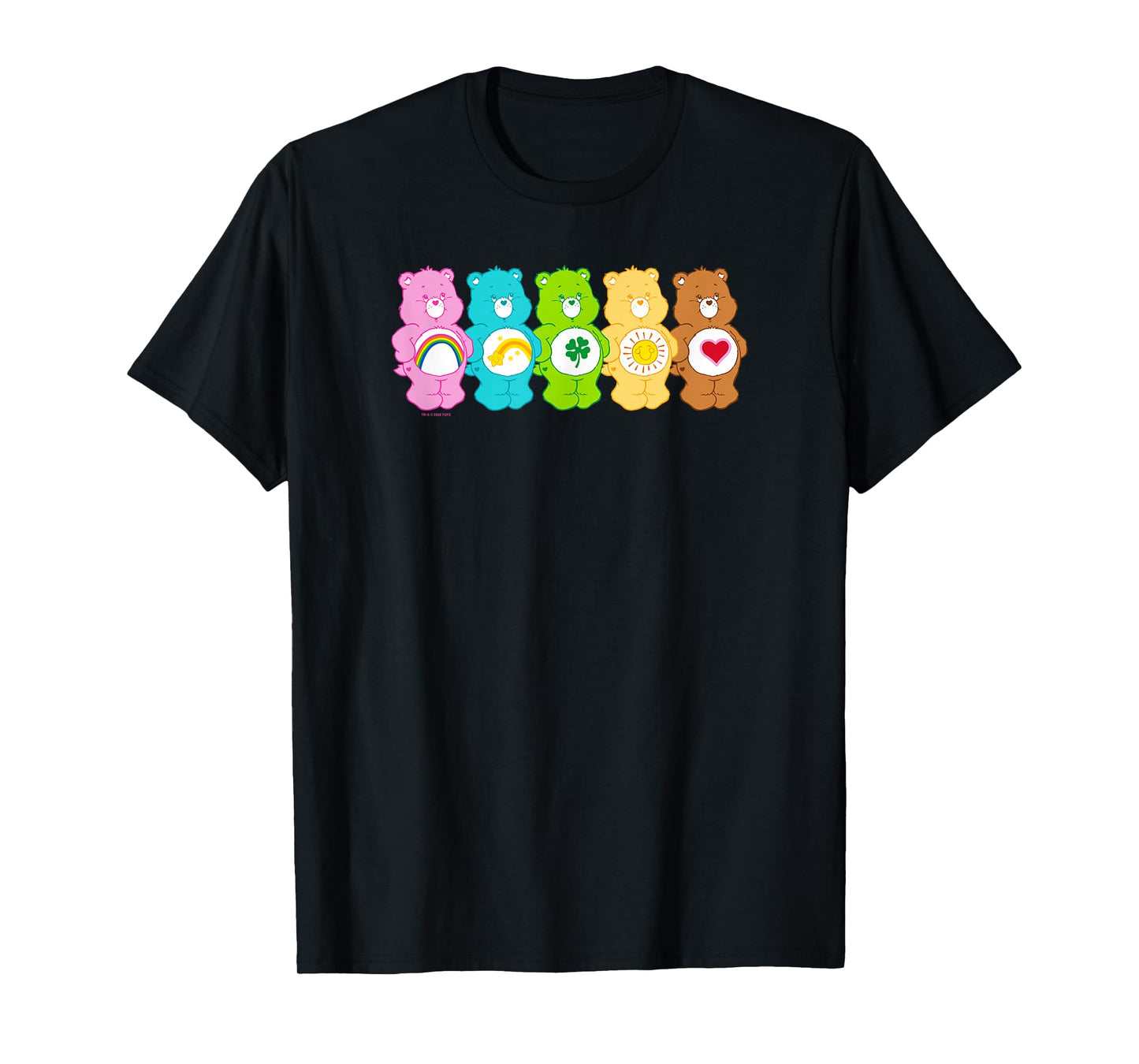 Care Bears Vintage Classic Rainbow Bears Group Line Up T-Shirt