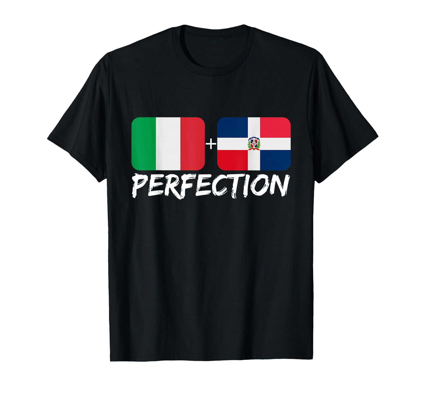 Italian Plus Dominican Perfection Heritage Flag T-Shirt
