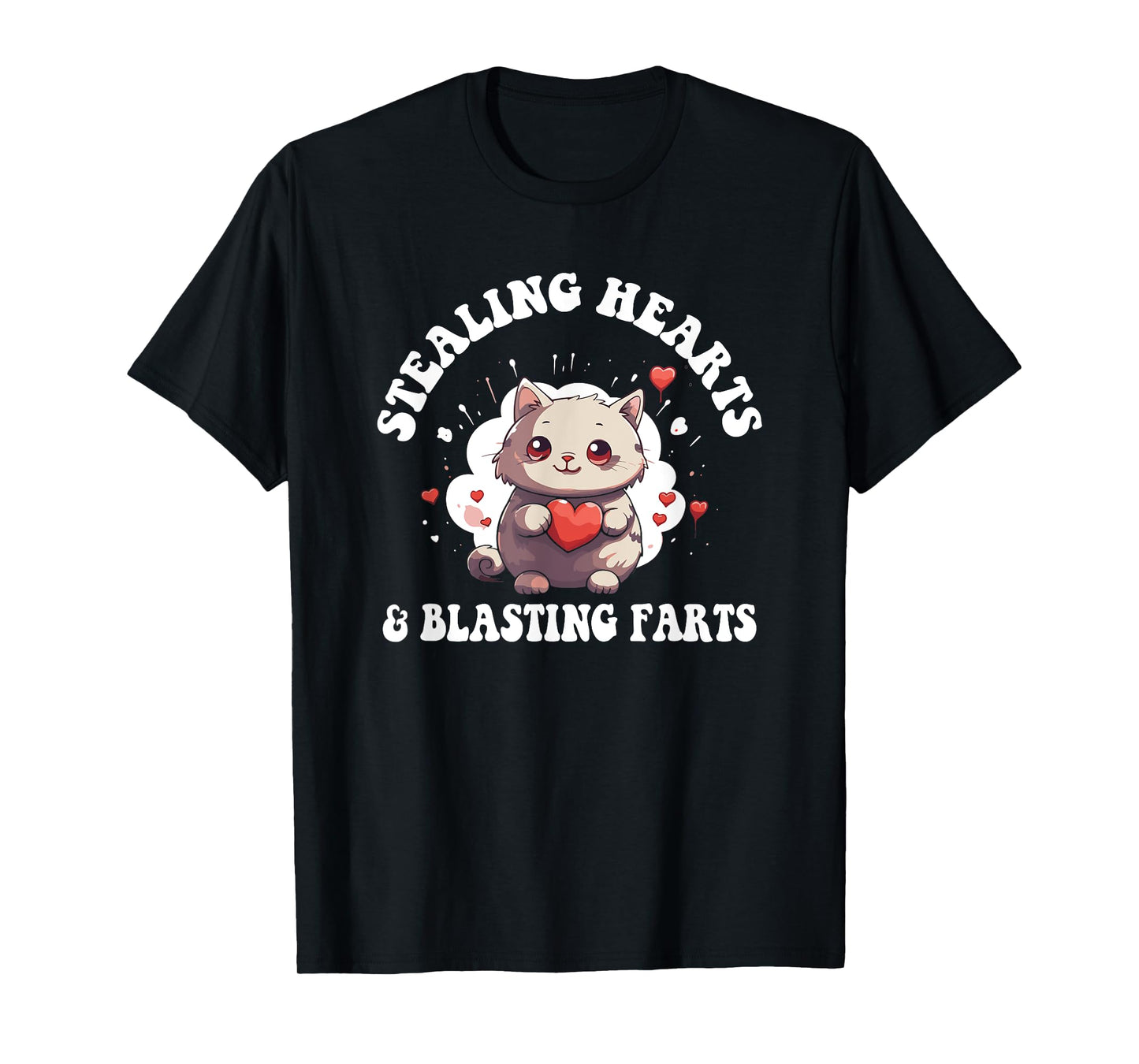 Stealing Hearts And Blasting Farts Cute Cat Kids Toddler T-Shirt