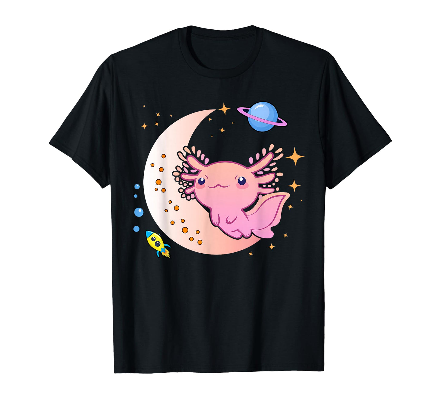 Cute Space Axolotl-Shirt Kids Teen Girl Kawaii Pastel Goth T-Shirt