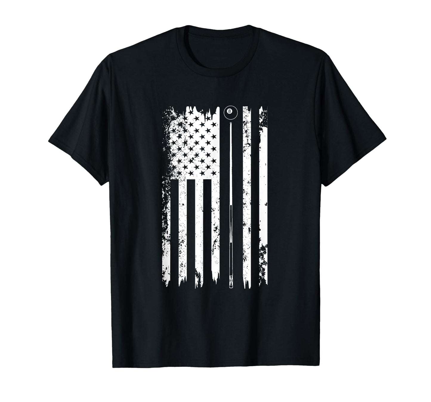 American Flag Billiard Vintage Pool Balls Player T-Shirt
