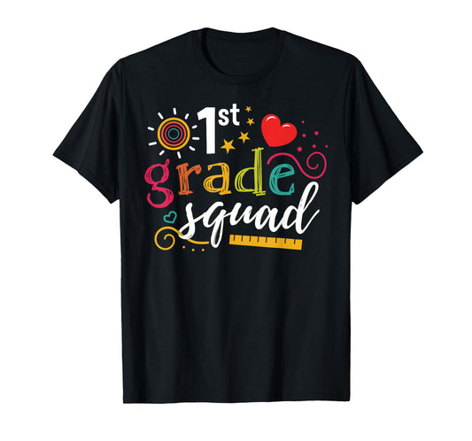 1st First Grade Squad Student Teacher Gift Back to School T-Shirt
