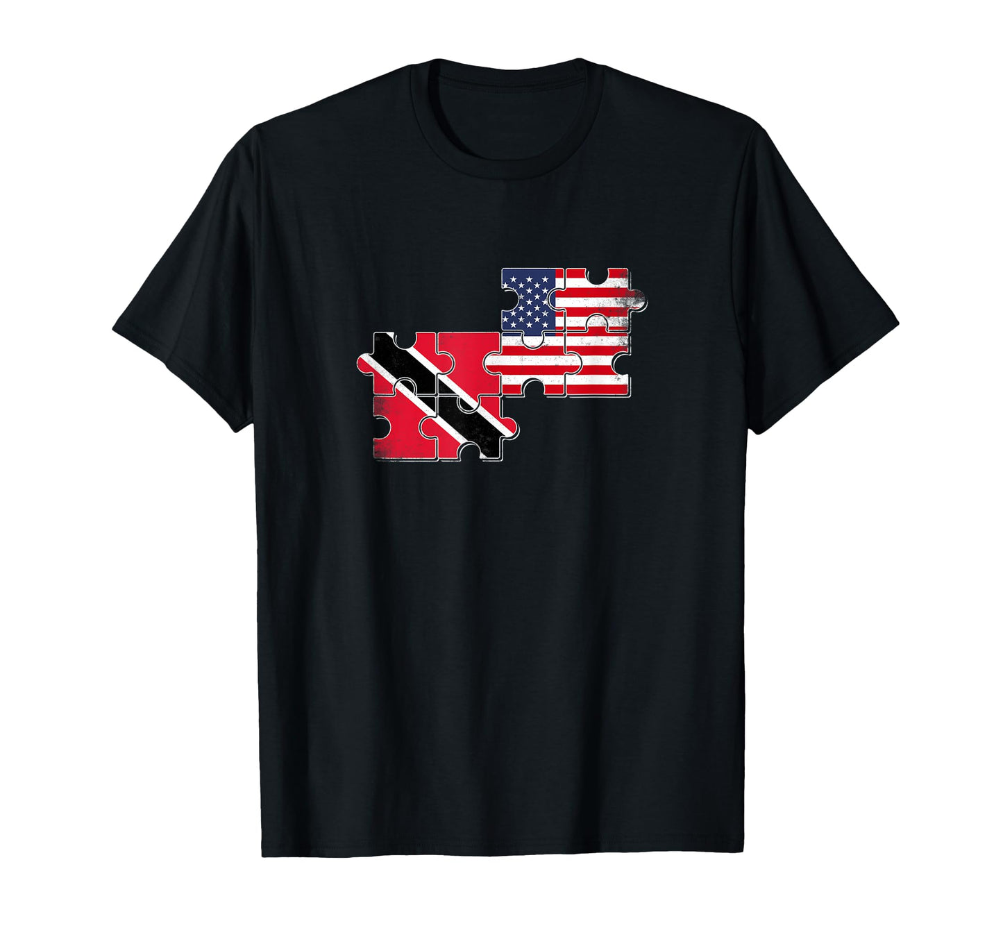 Trinidad & Tobago USA Trinidadian American Flag T-Shirt for Women Kids Men