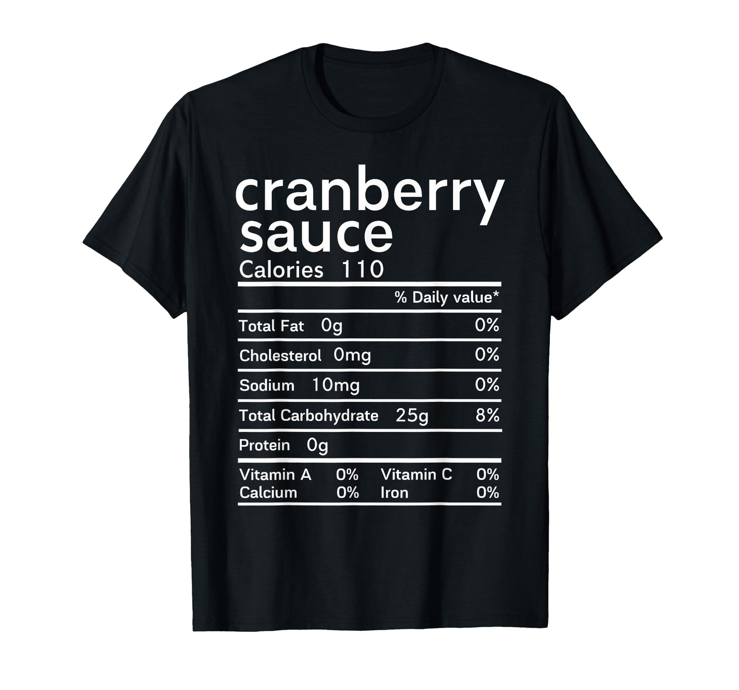 Cranberry sauce nutrition facts Thanksgiving T-Shirt