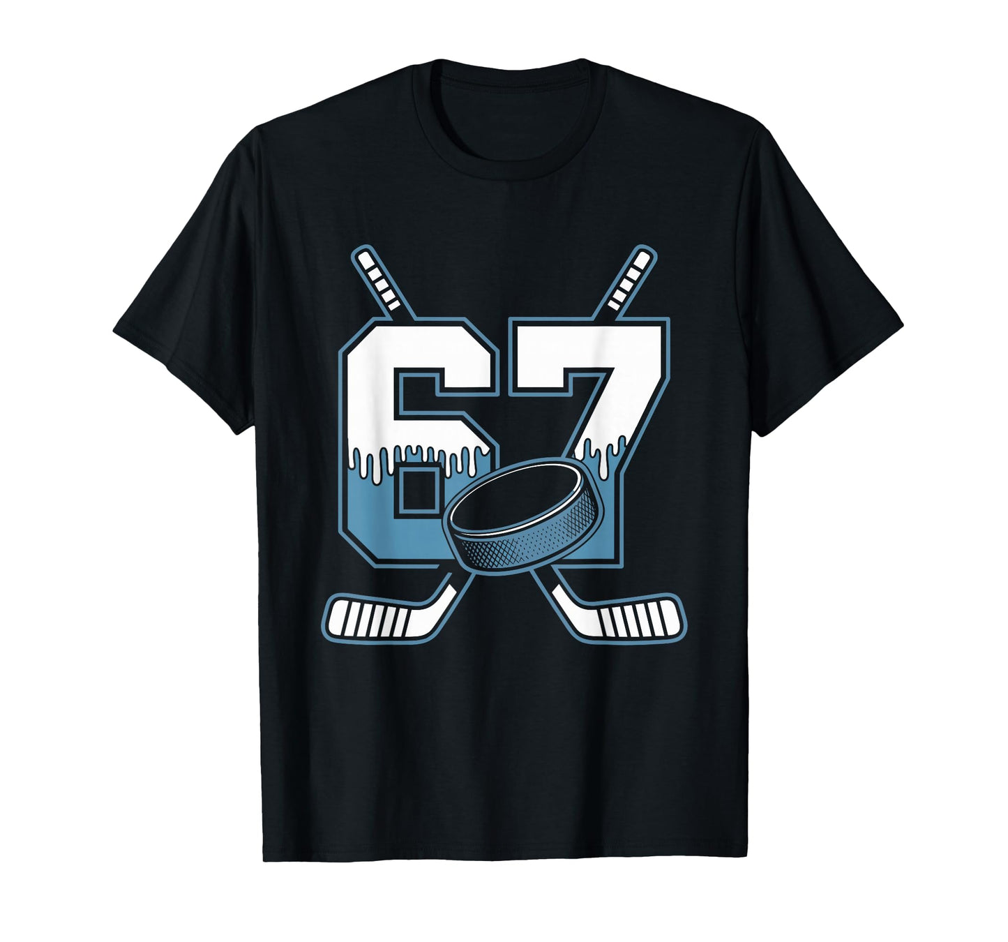 Hockey 67 Six Seven Alpha Slang 6 7 Meme Kids Teachers Boy T-Shirt