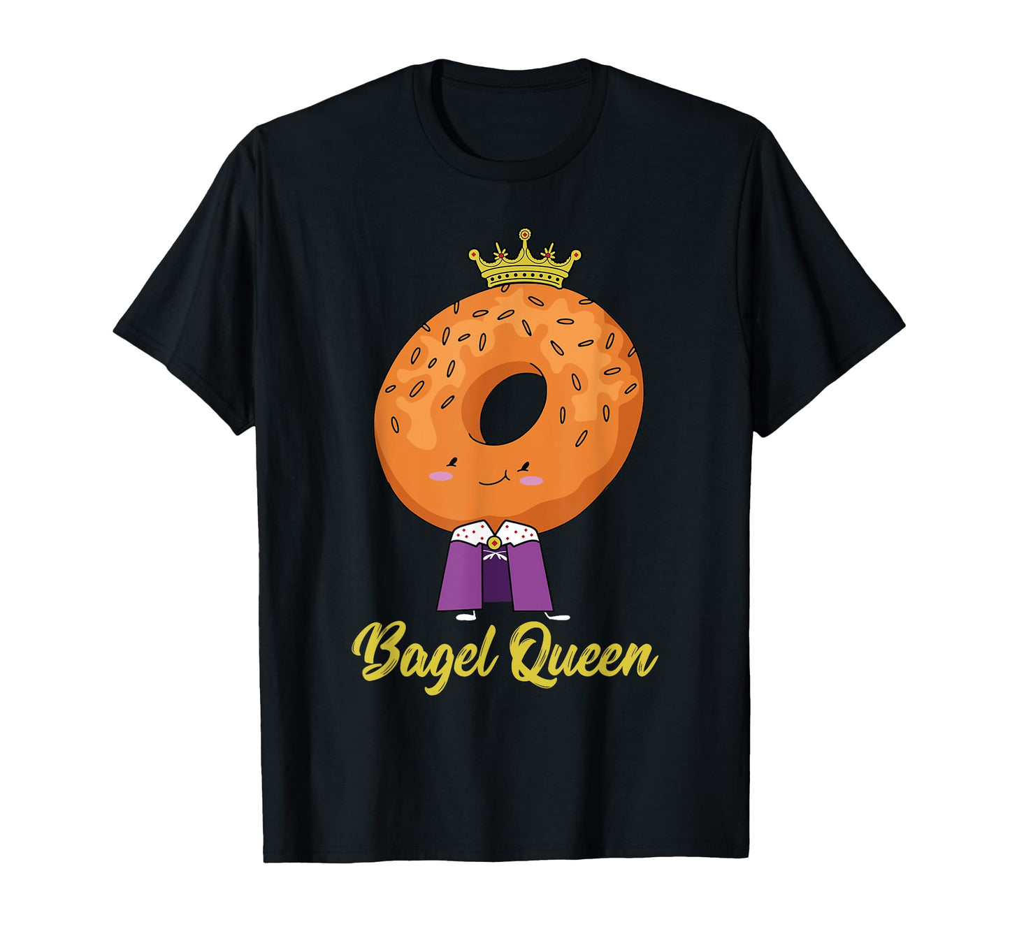 Bagel Lover Breakfast Bakery Food Funny Baking Bagel Queen T-Shirt