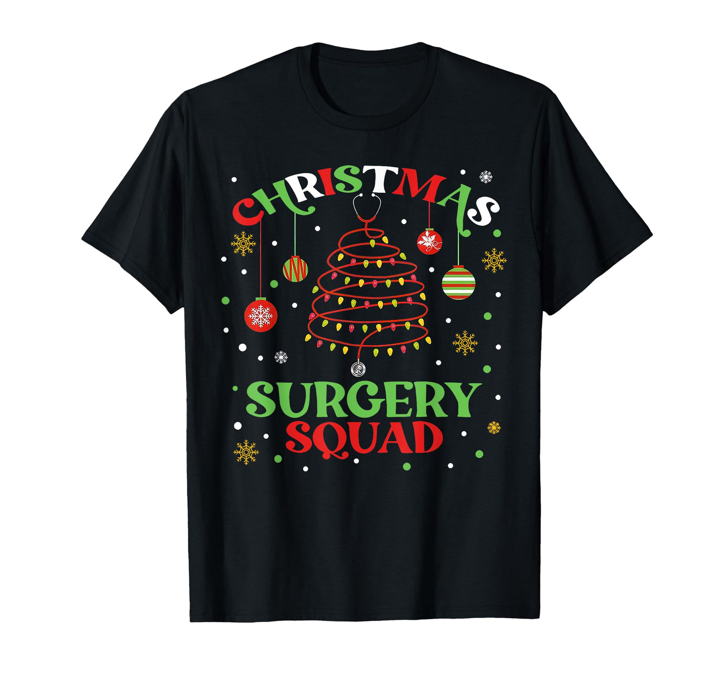Christmas Surgery Squad Medical Surgical Nurse RN Xmas T-Shirt
