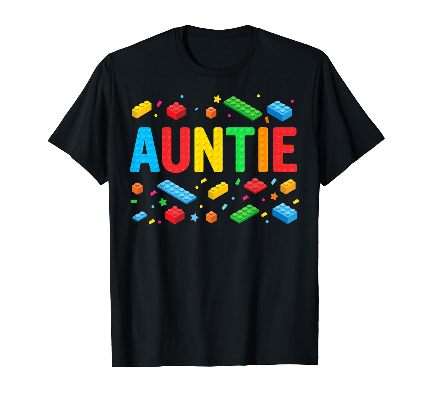 Auntie Master Builder Building Bricks Blocks Family Matching T-Shirt