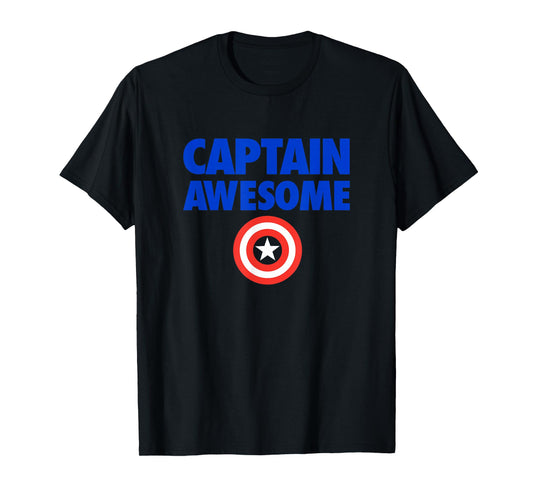 Marvel Comics Captain America Captain Awesome Shield Logo T-Shirt